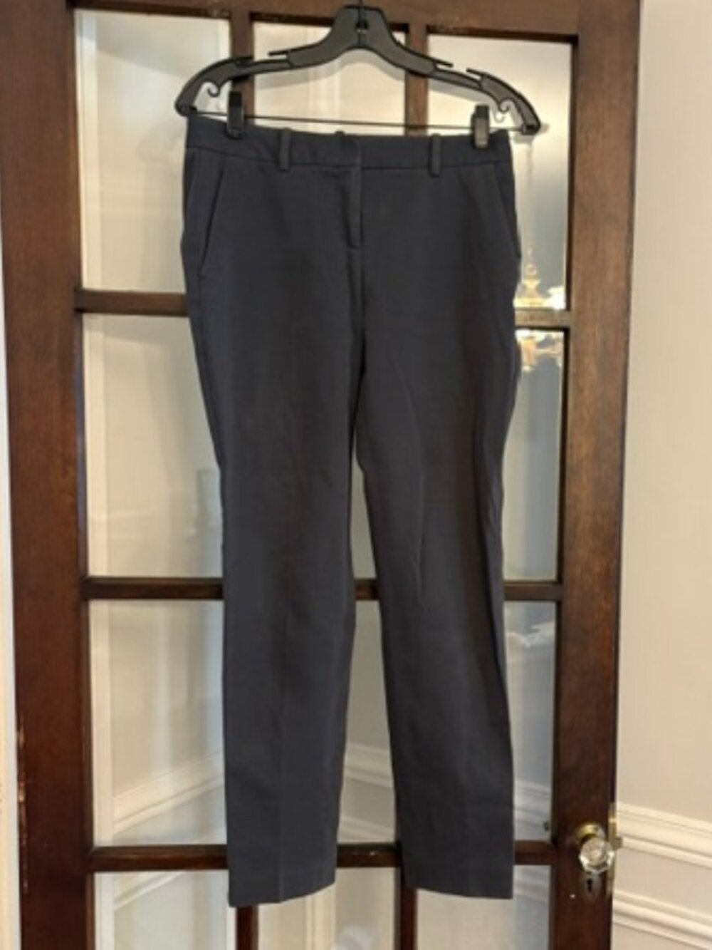 Theory Gray Slim-Fit Pants, Size 2